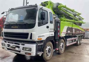 Used Zoomlion Concrete Pump Truck 52M With Isuzu Chassis With Model 2014