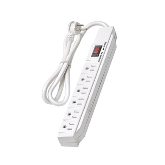 6 outlet Power Strip and Extension Socket With 15A Circuit Breaker Surger Protector
