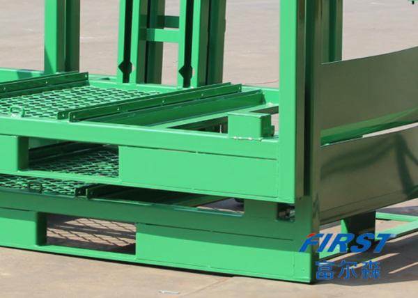 Green Powder Coated 1.5M Depth 60 Stackable Steel Pallets