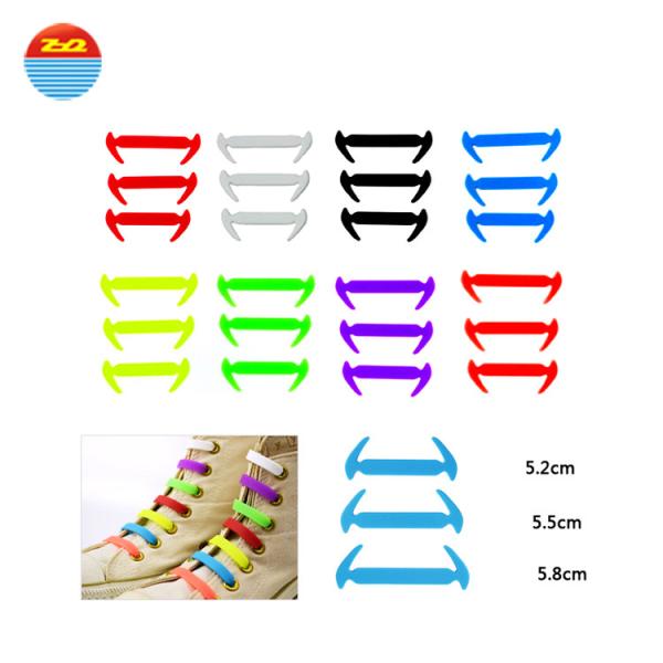 Unisex Lazy Colorful Silicone Gifts No Tie Shoelace For Adults Children