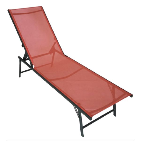 Steel 7 Position Folding Sun Bed Outdoor Or Indoor