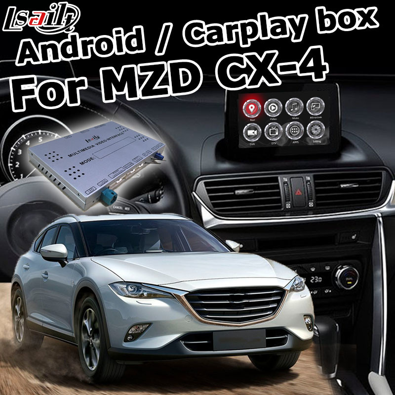 Видео мультимедиа Mazda CX-4 CX4 взаимодействует интерфейс андроида опционного carplay андроида автоматический