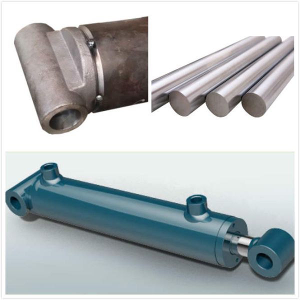 Acero inoxidable soldado con autógena pistón de actuación doble Rod de los cilindros hidráulicos