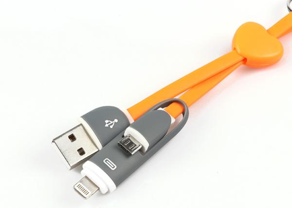 2018 core design fast charger 25cm 2 in 1 usb cable for smartphone