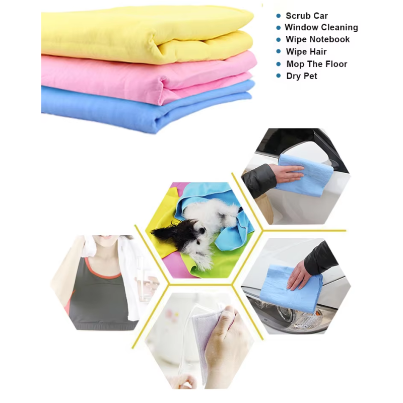 Quick Dry PVA Drying Towel Super Absorbent Multipurpose Chamois Cloth For Household Cleaning