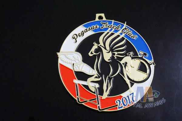 Pegasus Marathon 5K 10k Mini Custom Metal Racing Medals Bespoke Design