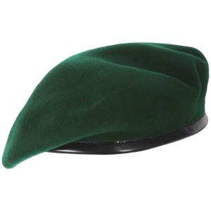 Béret militaire français classique d'OEM avec le cuir noir mou