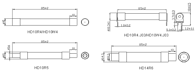 Защита от перенапряжения солнечный PV сплавляет 10x85 размер 1500VDC PV фотовольтайческий