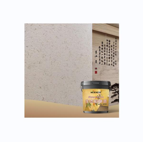 Volume 20KG/bag Custom Natural Pastoral Style Soil Clay Straw Mud Wall Art Paint