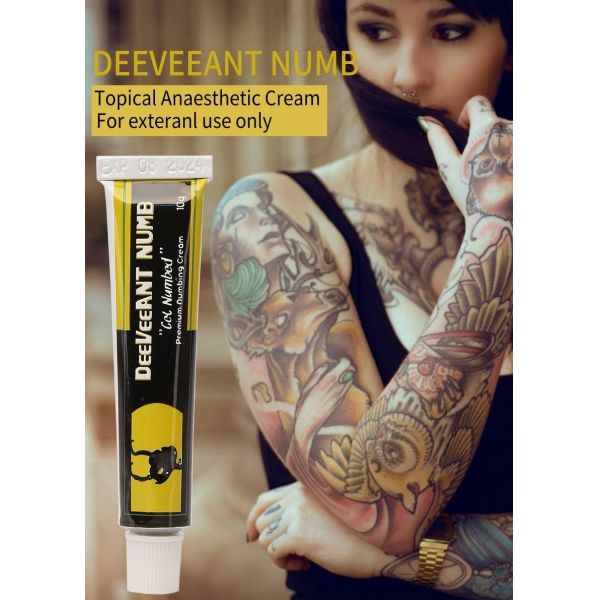 Original Deeveeant Numbing Cream for Body Tattoo Piercing Miro-Blading Semi-Permanent Makup Painless