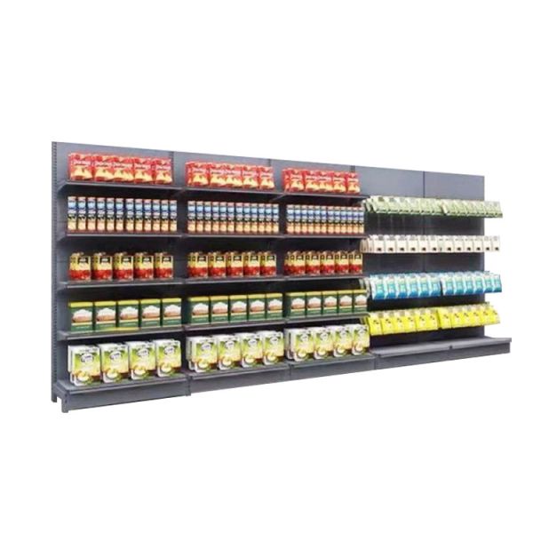 Double Side Grocery Retail Store Gondola Shelving Steel Supermarket Display Shelves