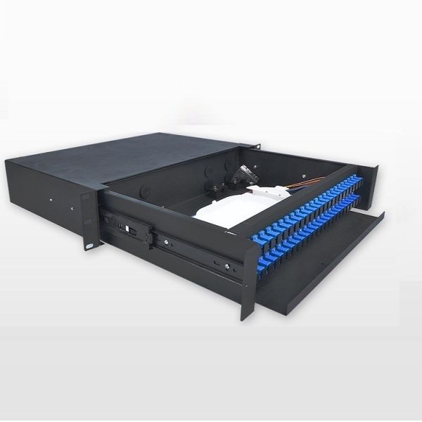 Cold Roll Steel 19 Fiber Optic Patch Panel For Fiber Distribution / Terminal Connection