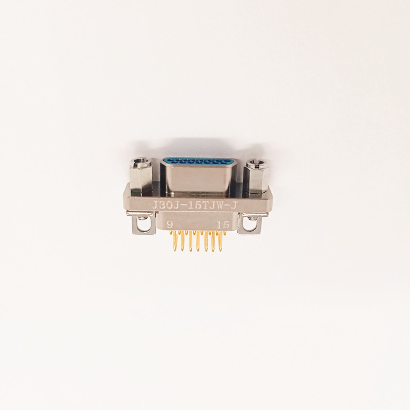  MIL-DTL-83513 Series MDM Metal Shell 15 Pin Micro-D Male Right Angel PCB Soldering Type Connector J30J-15TJW-J