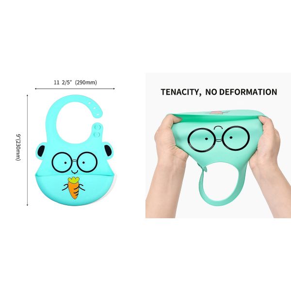 Cute Animal Silicone Baby Girl Bibs , Colorful Funny Baby Bibs With Sleeve
