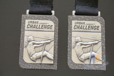 Die Cast 3D Relief Medals For Club / Figure Sandblast Background