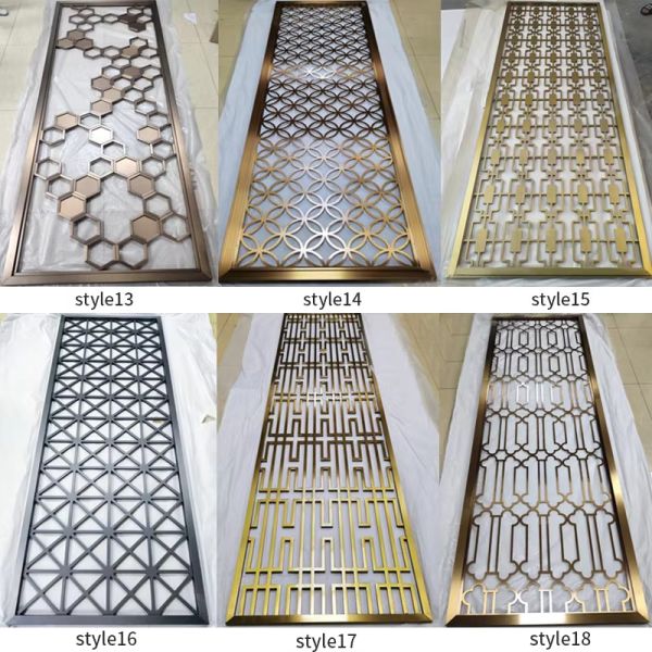 Luxury Stainless Steel Screen Partition Home Interior Room Separations Metal Screen Divider
