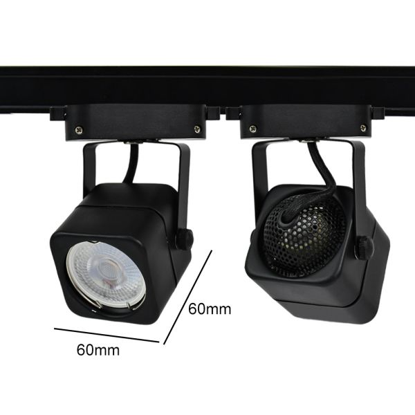Home Clothing Store Commercial Gu10 Track Spot Light , 6W Square Track Light