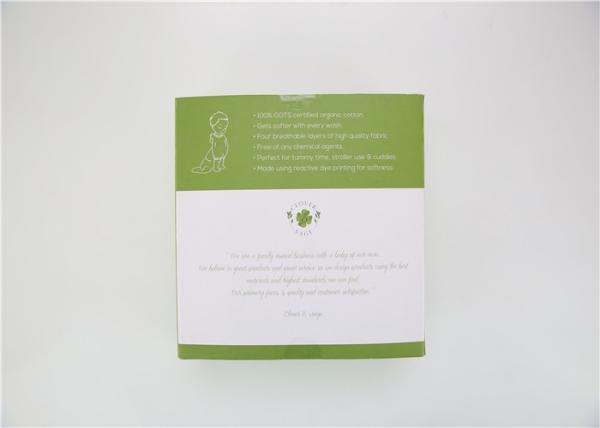 Organic Extra Soft Baby Blankets Four Breathable Layers 120X120cm Eco Friendly