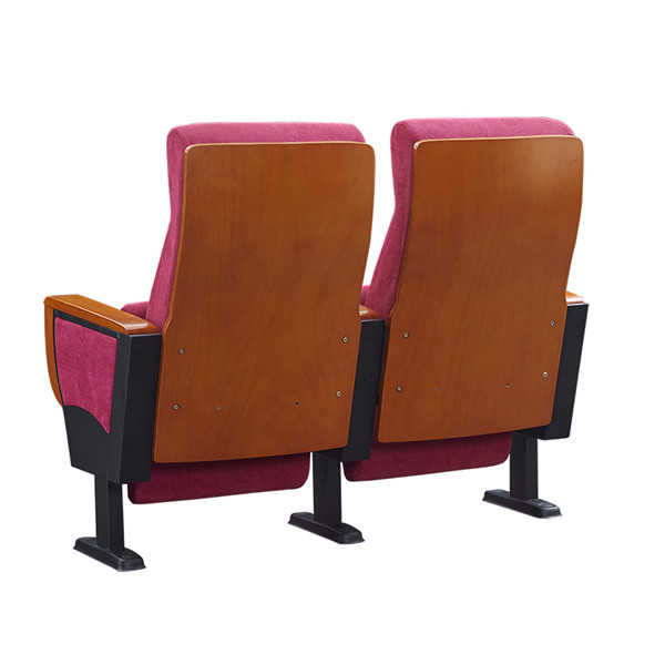 Steel Armrest Cloth Theater Seating / MDF Tablet Church Auditorium Seating