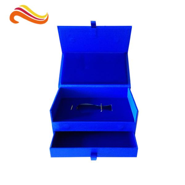 Solid Luxury Paper Gift Box , Blue Velvety Packaging,luxury gift boxes packaging