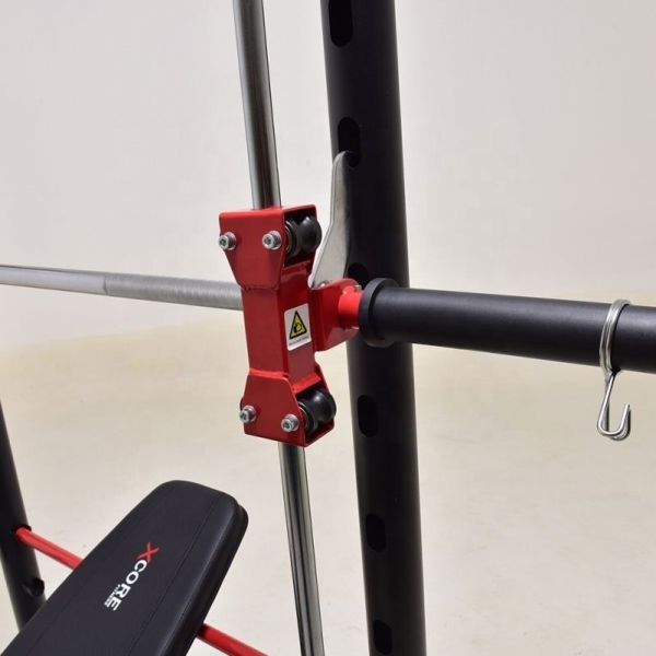 Men's Red Fitness Gym Equipment Squat Rack Weight Lifting Exercise Bench