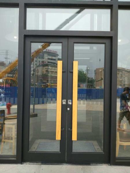 Custom Double automatic swing  Doors 72x80 Polished Stainless Steel kfc door