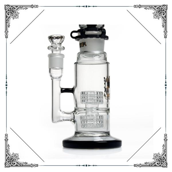 Build A Freezable Coil Bong Double Matrix Perc  Bongs With Glycerinum Glass Smoking Bong Water Pipe