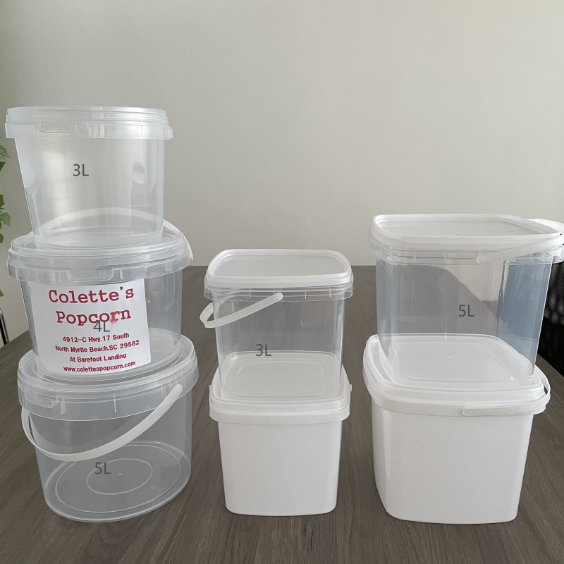 Personaliza el cubo de plástico de 10L 15L 20L con mango de metal