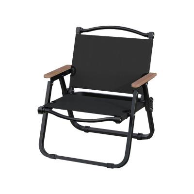 Long Lasting Metal Portable Camping Chair Folding Black Comfortable