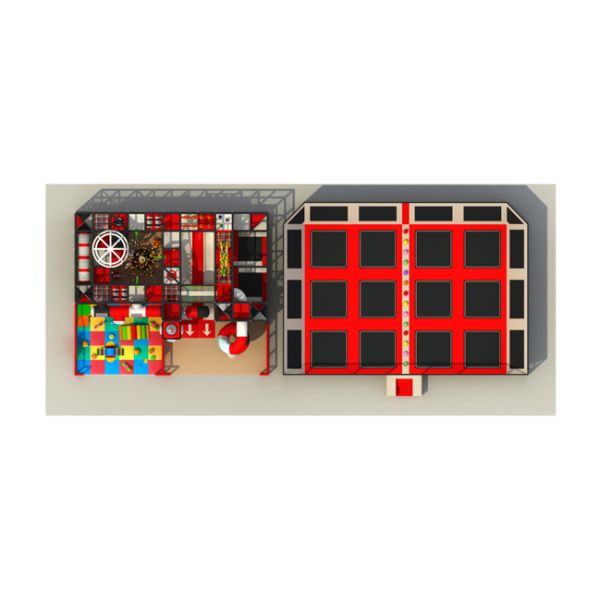 Customized Kids Indoor Playground Equipment With Building Blocks Area KP160509