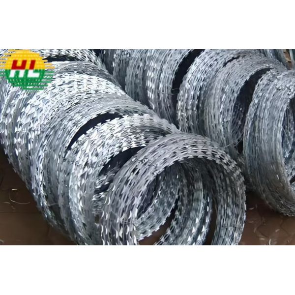 600mm Hot Dip Galvanized Razor Barbed Wire Protective Netting