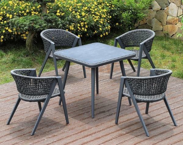 Outdoor Furniture Customized Luxury Woven Wicker Chairs And Table Garden Patio Dining