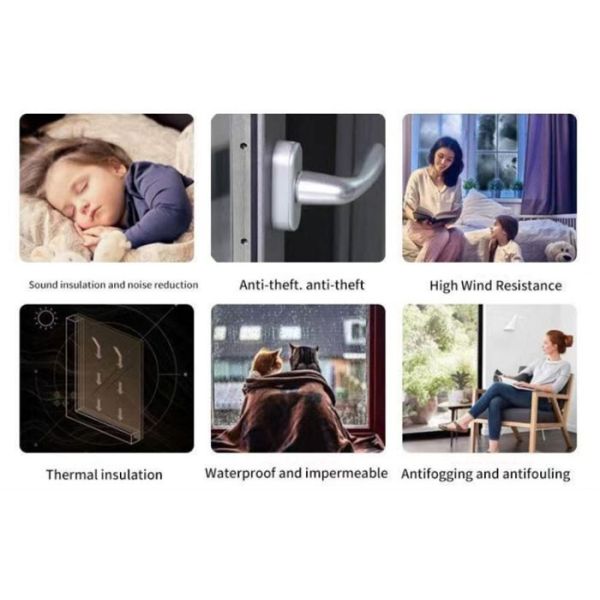 Сбитый мост Алюминиевая дверь Безопасность Изолированная стеклянная дверь