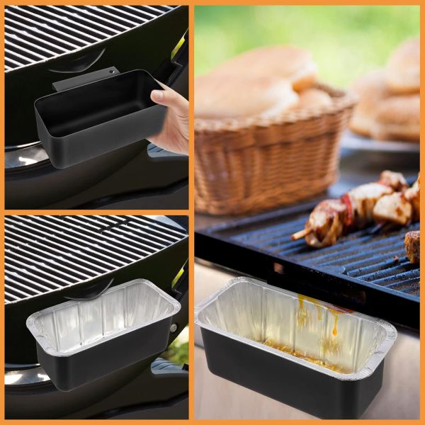 Grill Grease Collection Pan for Flat Top Grill Neatening/Storage Accessory Bundle
