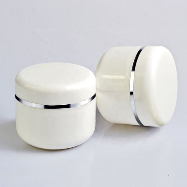 Cosmetic Body Lotion Face Cream Containers 20g 50g 100g 250g With Silver Edge