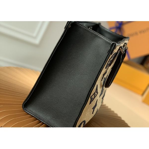 Raffia Waven Custom Embroidered Tote Bags 35cm Medium Tote Purse