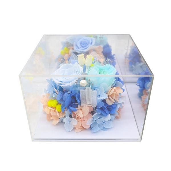 Colorful Vivid Preserved Rose Gift Box Can Lasting For A Long Time