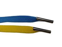 Cordon en polyester tressé coloré plat tubulaire 15mm pour sac à main avec embouts métalliques