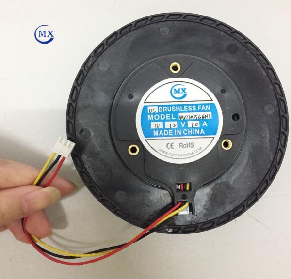 Ball Bearing Centrifugal Air Blower Fan For Air Purifier Black Color 3000rpm Speed