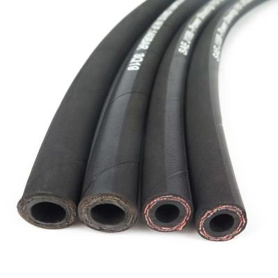 Two Fiber Braid High Pressure Power Steering Pressure Hoses SAE J188 3/8 Inch