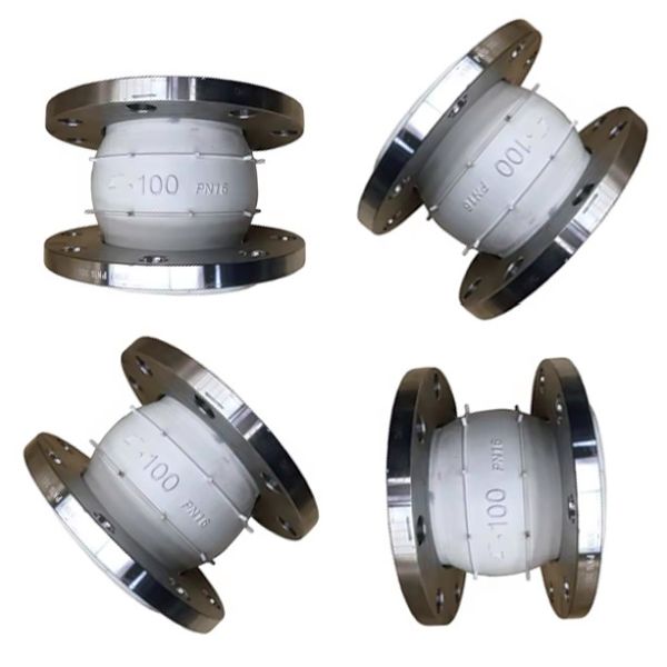 DN50mm Flanged Rubber Flex Connectors PN6 OEM Flexible Rubber Joint Flange