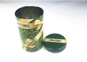 Christmas Holiday Food Tin Box Cylinder Shaped With Diameter 9cm