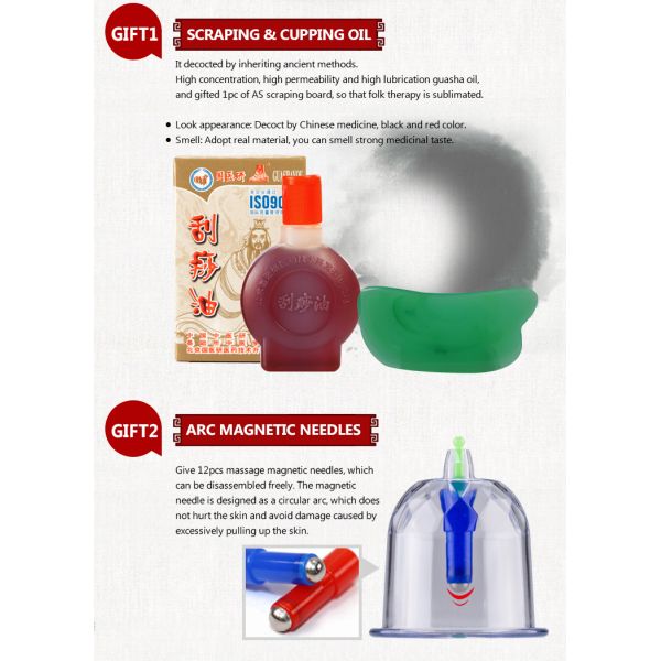 Thick Cupping Wall 32pcs Health Medical Massager Vacuum Suction Hijama Cups Cupping Set