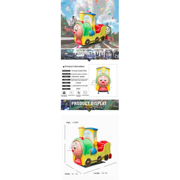 Thomas Coin Operated Kiddie Ride Arcade Games Machines Train Ride On Track