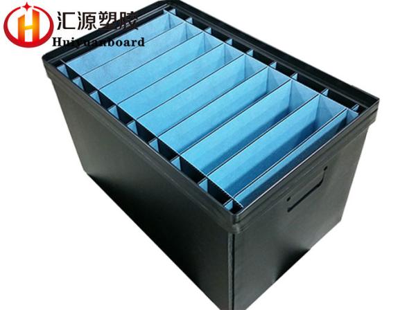 Blue Shock Resistant Corrugated Plastic Box With Dividers 3mm Thickness