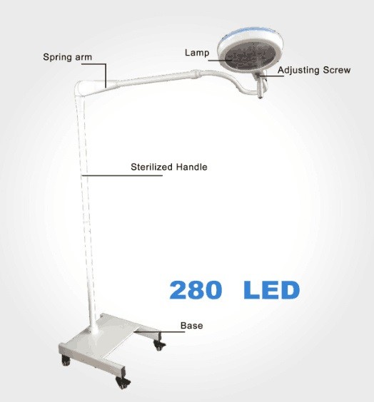 Durable Clinic 280 Cold Portable Surgical Lights Floor Medical Exam Lamp