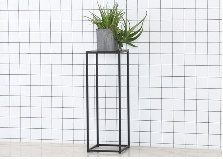 Nordic Square Orchid Metal Flower Stand For Balcony
