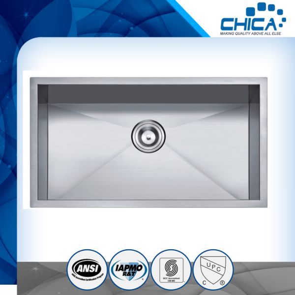 Stocked in US Low MOQ R0/R10 Handmade stainless steel kitchen sink