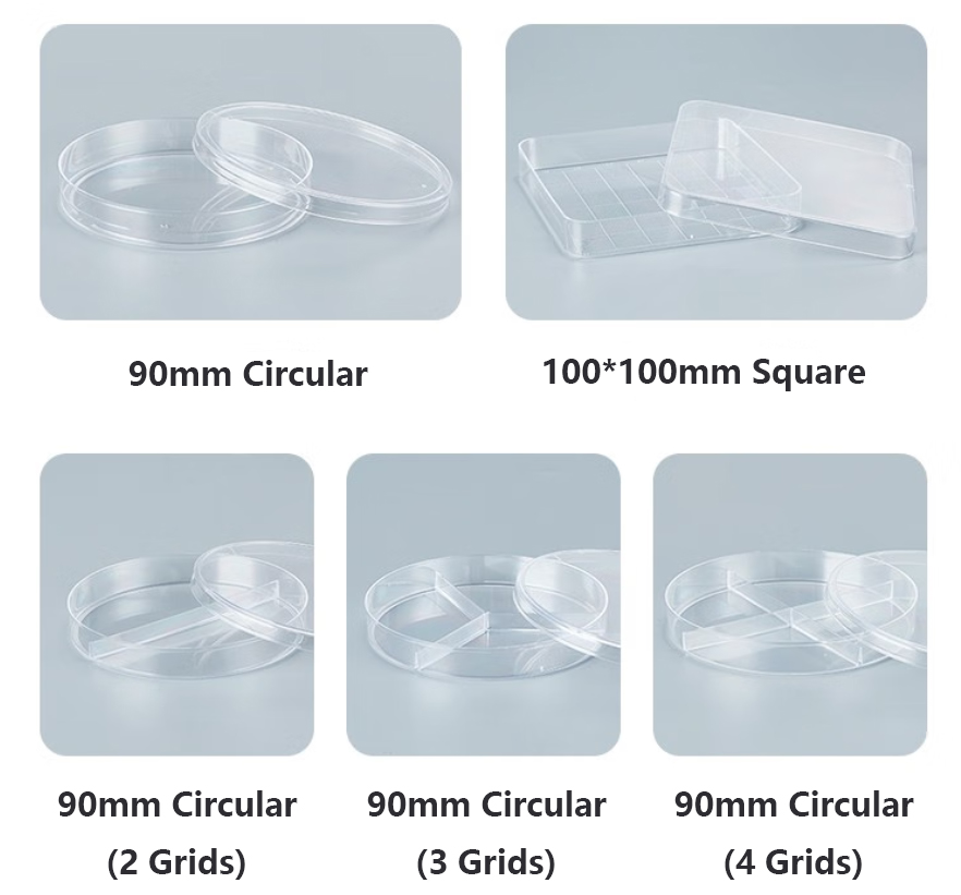 Pyrex Glass Plastic Polystyrene 90mm Petri Dishes Borosilicate Canister With Cover Fits Loosely