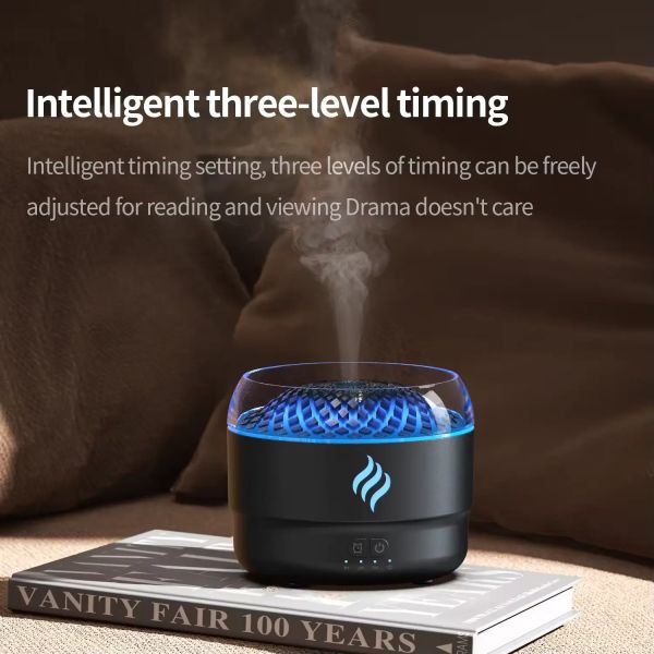 Plastic Material Creative Flame Aroma Humidifier USB Essential Oil Fragrance Diffuser